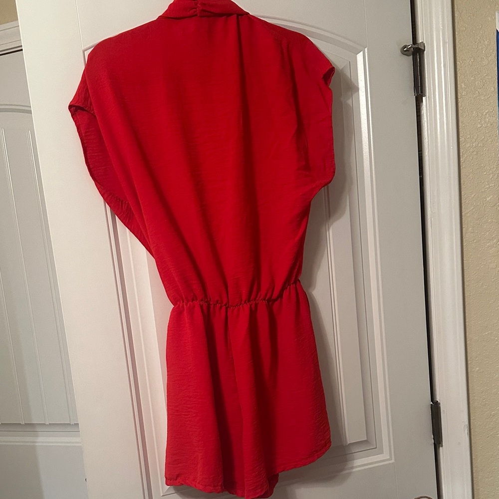BiBi Bold Red Romper - Picture 3 of 4